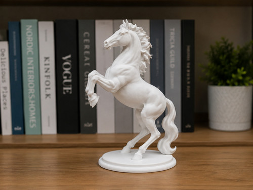 Rearing horse figurine 3d - horse,