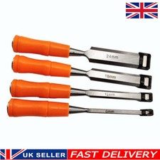 4PC - 1/4 1/2 3/4 1" Wood Chisel Set Woodworking Bevel Edge Hand Carpentry
