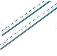 Twin slot shelving white - shelving, uk
