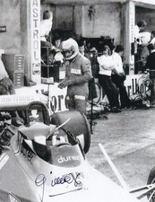 "GIMAX" CARLO FRANCHI (+) in F1 car, autographed photo (very rare)