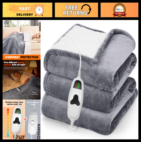 Electric heated blanket - blanket, throw