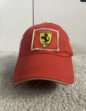 Vintage Ferrari F1 Fila Cap 2003 Formula One Red Patches Grand Prix