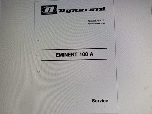 Dynacord eminent 100 - 100, service