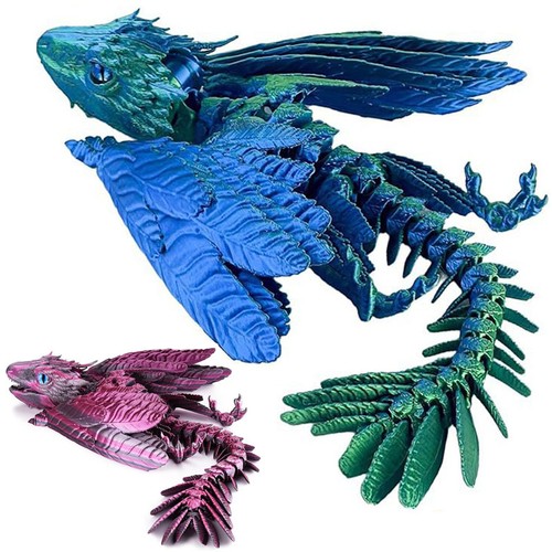 Printed dragon with wings - 3d,