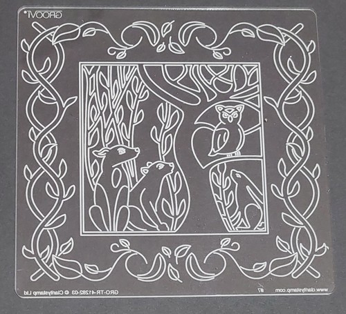 Groovi woodland foxes frame - &,