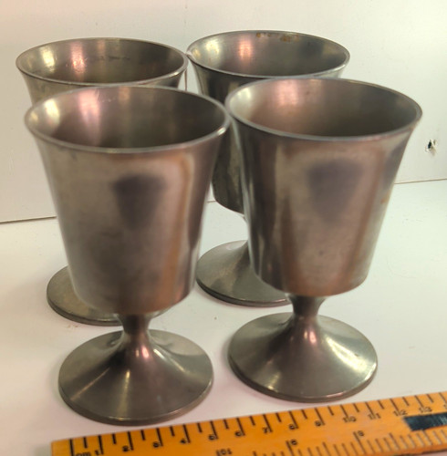 Bow cast pewter - bow, goblets/cups