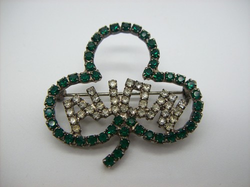 Vintage avon rhinestone - vintage, clover