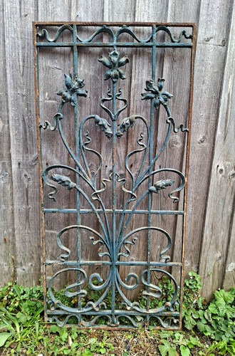 French art nouveau iron - nouveau, door