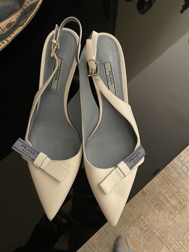 White prada kitten heel - white,