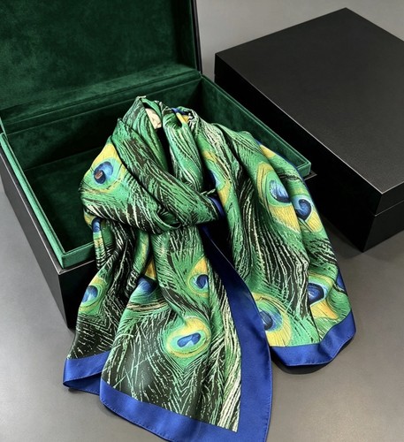 Ladies green blue - ladies, scarf