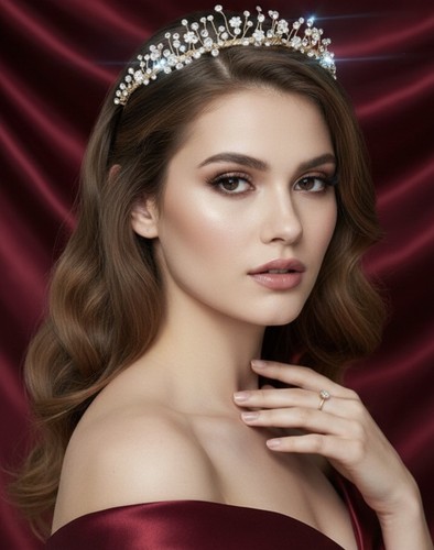 Tiara gold swarovski crystal - gold,