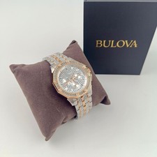 Bulova Octava Men's Quartz Watch 41.5mm Gold Silver Crystal Two-Tone 98C133