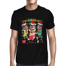 1Tee Mens Christmas Stockings with Adorable Jack Russell Terrier Dogs T-Shirt