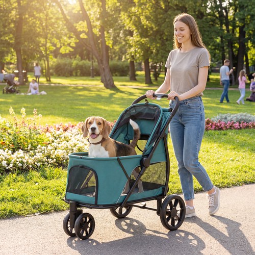 Pawhut dog stroller - dog, stroller,