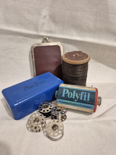 Vintage sewing kit thread - vintage,