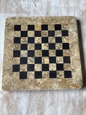 Chess Board Inlaid Solid Marble 8 inches x 8 inches Handcrafted Decorative Game