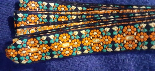 Vintage orange jacquard - vintage,