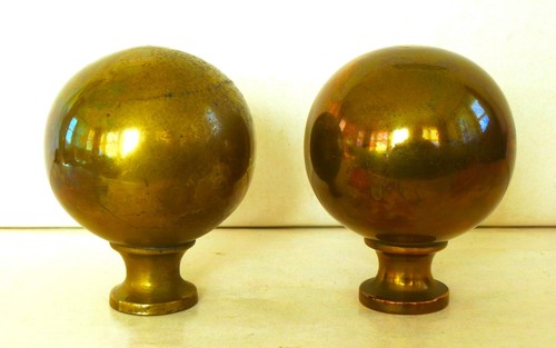 Pair large antique brass - pair,