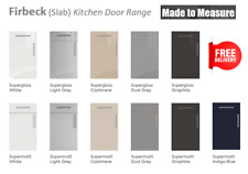 Firbeck MDF Slab Replacement Kitchen  Doors Drawers, Made to Measure