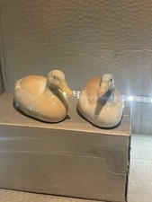 Vintage John Jenkins Fine Porcelain Ducks Figurine Ceramic 80s Sculpture Ducks