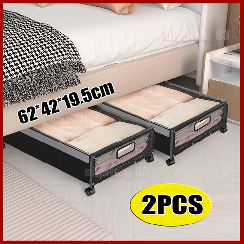 Under bed storage with wheels - with,