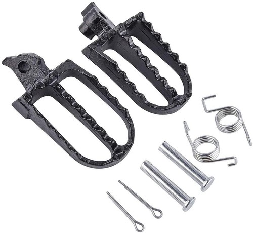 Foot pegs steel blk - foot, +