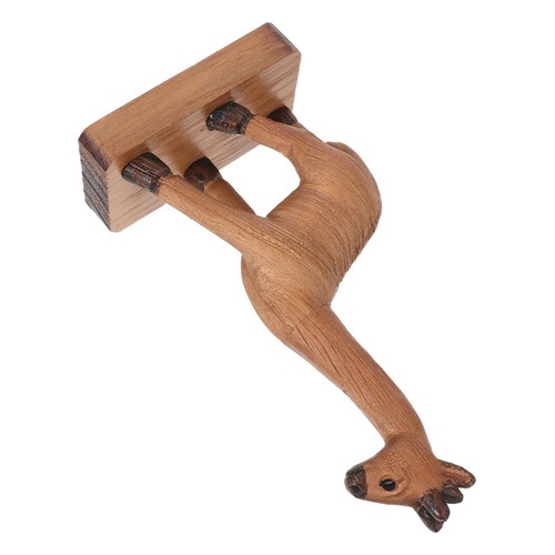 Small wooden giraffe figurine - wooden,