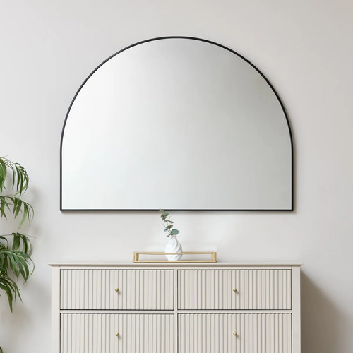 Large black arched - large, mirror