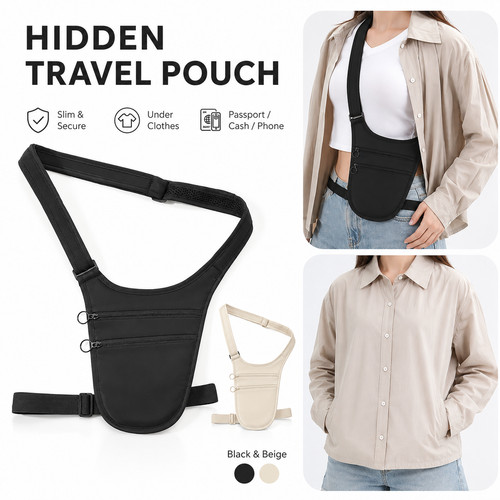 Invisible travel waist packs - invisible,