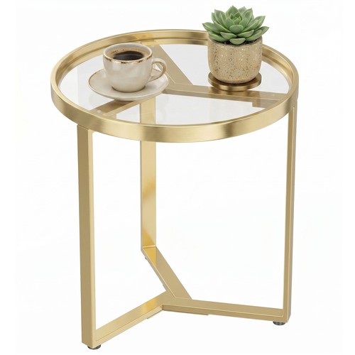 Homcom round side table - side,