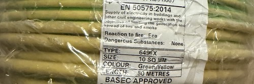 10mm green yellow earth - 10mm²,