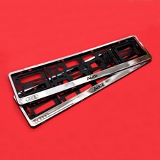 2x CHROME NUMBER PLATE