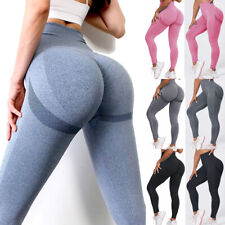 Womens High Waist Yoga Pants Anti-Cellulite Leggings Bum Butt Lift Sports Gym