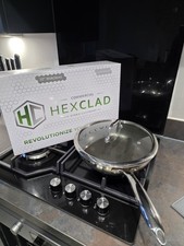 Hexclad 10-inch Hybrid Wok 26cm With Hexclad Lid. Used. Slight Damage (Photos)