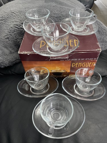 Set clear glass espresso - set, of