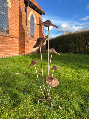 Quirky garden toadstool stake - garden,