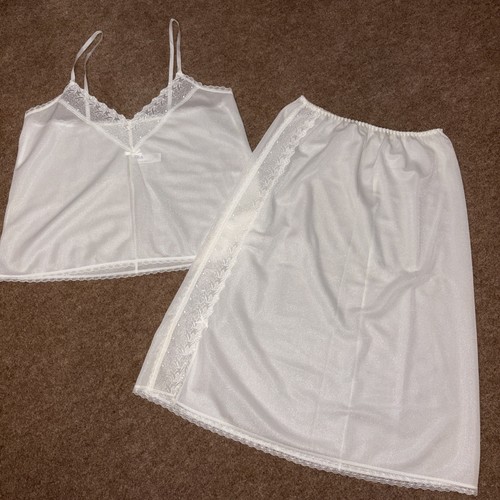 Vintage bhs white semi - semi, sheer