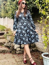 Vintage 1970s Tea Dress Black