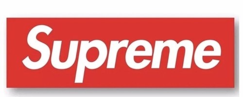 Supreme red box logo sticker - logo,