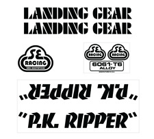 SE Racing PK ripper decal Set Black  - Old school BMX