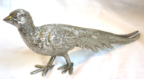Vintage metal peacock figurine - vintage,