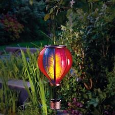 Hanging XL Rainbow Cool Flaming Effect Balloon Fiesta Solar Powered Garden Light