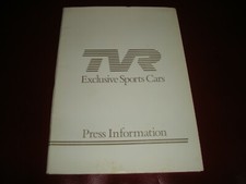 TVR PRESS INFORMATION "TVR