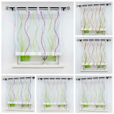 Voile Roman Curtains Blinds Shade Window Net Curtain Sheer Liftable Tab Top