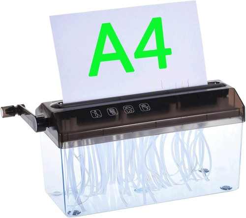 Manual paper shredder mini - a4,