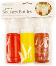 3pc Squeeze Condiment Bottles
