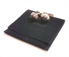 Authentic Cartier Stone cufflinks Sterling Silver #7765