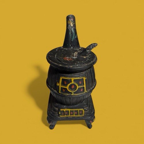 Vintage cast iron wood stove - cast,
