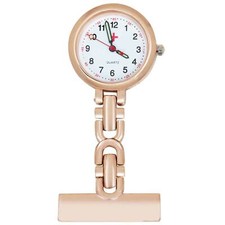 TRIXES Nurses Fob Watch Rose Gold NEW Steel Quartz Movement Doctors Fob Watch