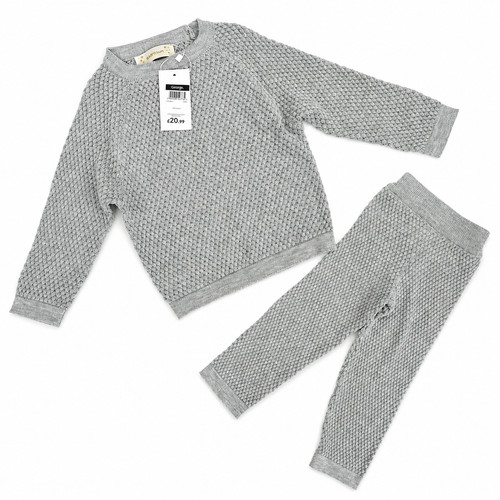 Baby boys grey - knitted, by